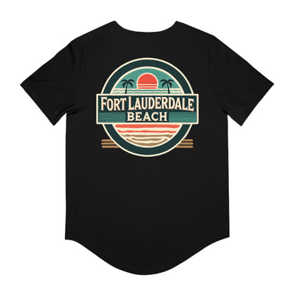 Vintage Fort Lauderdale Men's Jersey Curved Hem Tee