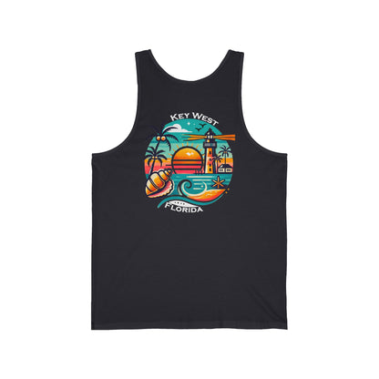 Vibrant Key West Unisex Jersey Tank