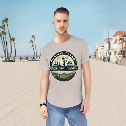 Vintage Mackinac Island Men's Jersey Curved Hem Tee