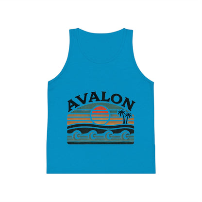 Retro Avalon Sunset Unisex Kids Jersey Tank Top