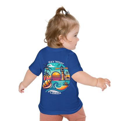 Vibrant Key West Unisex Baby Short Sleeve T-Shirt