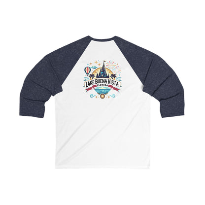 Adventurous Lake Buena Vista Men's 3/4 Sleeve Baseball Tee