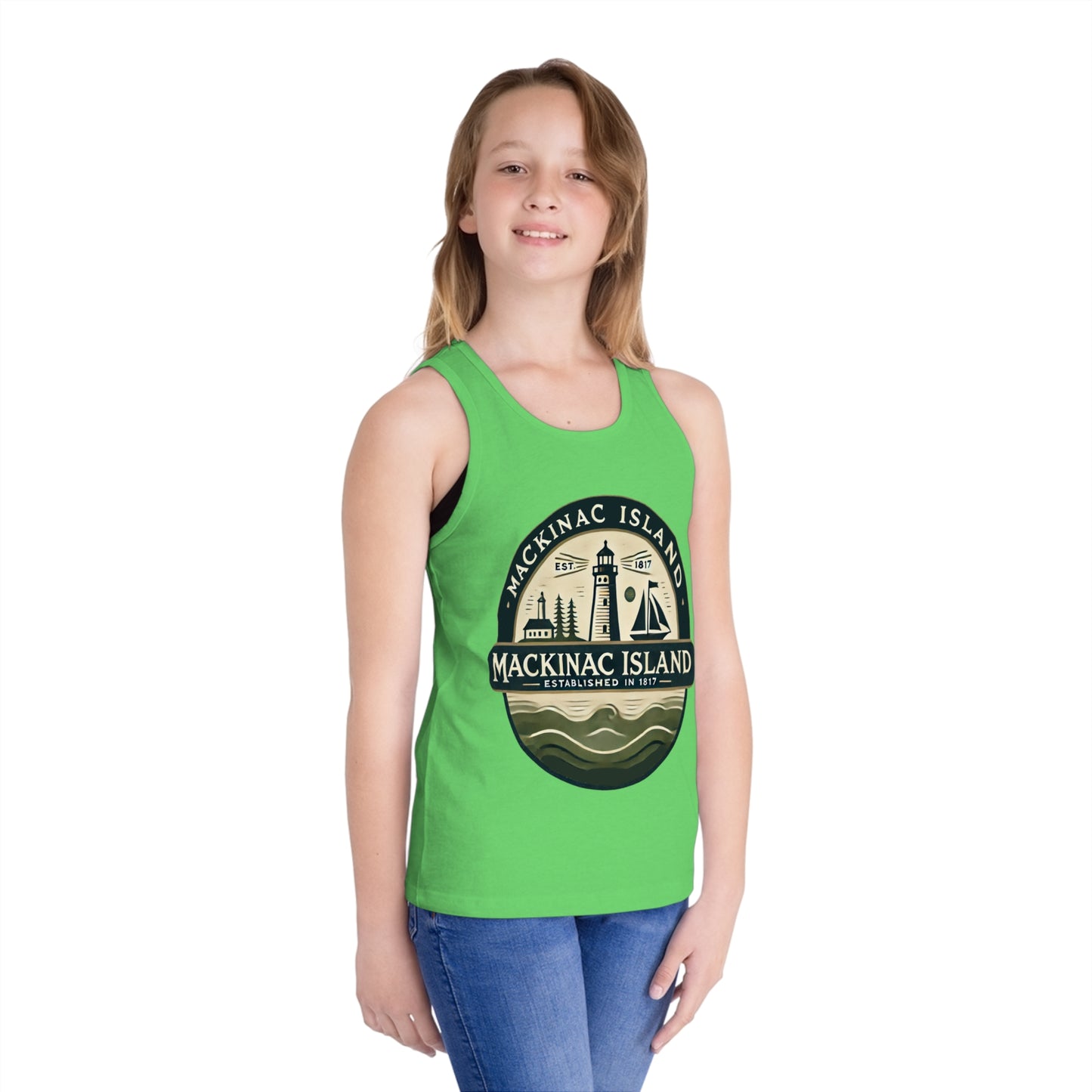 Vintage Mackinac Island Unisex Kids Jersey Tank Top
