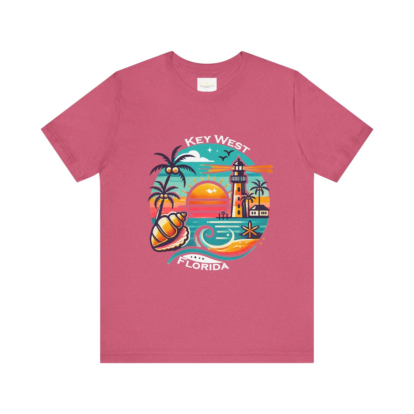 Vibrant Key West Jersey Short Sleeve Tee