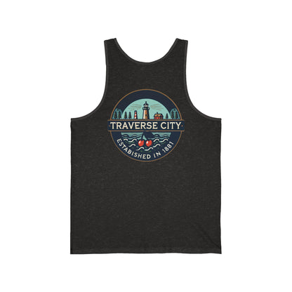 Vintage Traverse City Unisex Jersey Tank