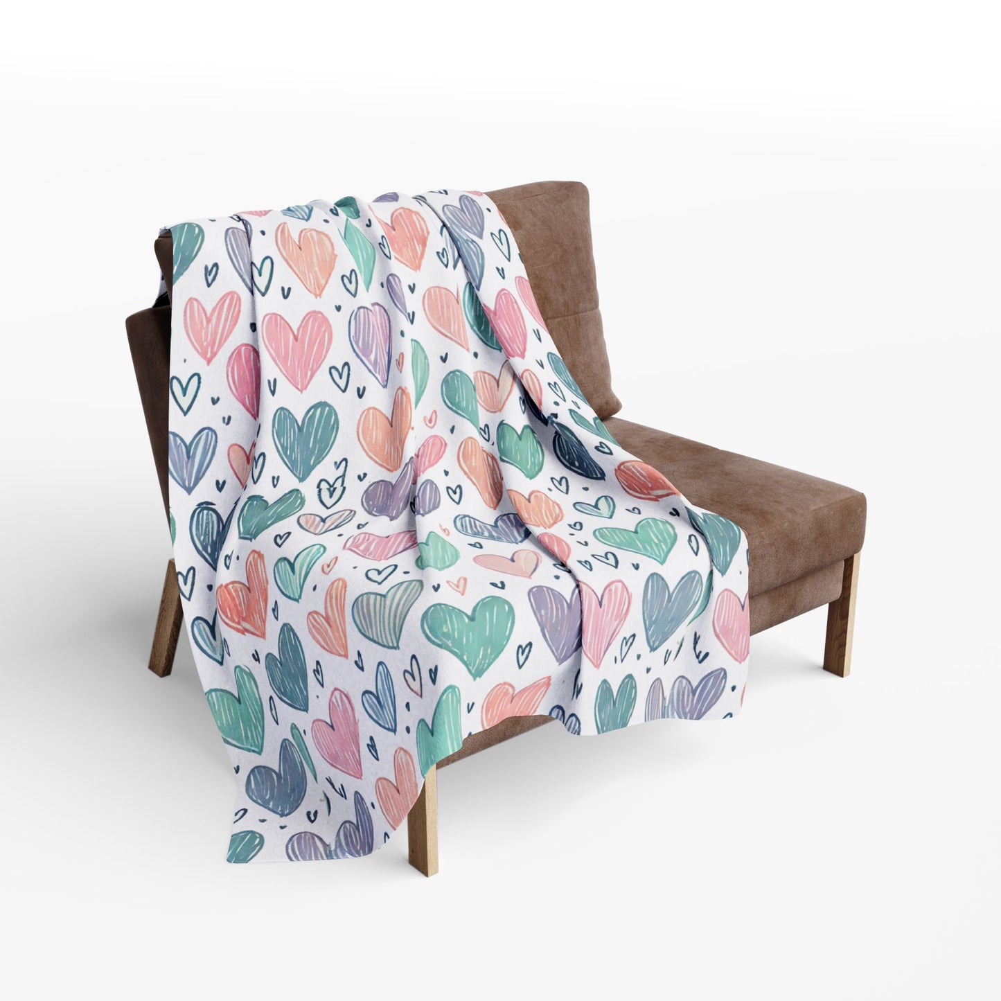 Pastel Hearts Arctic Fleece Blanket