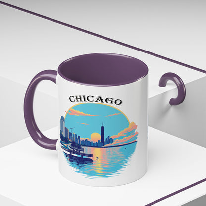 Retro Chicago Accent Coffee Mug