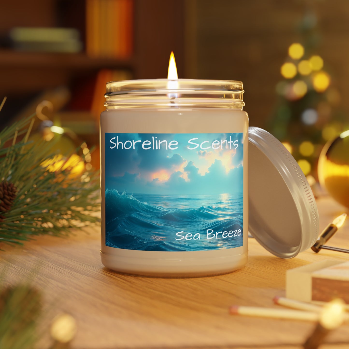 Sea Breeze Scented Candle (Soy Wax)