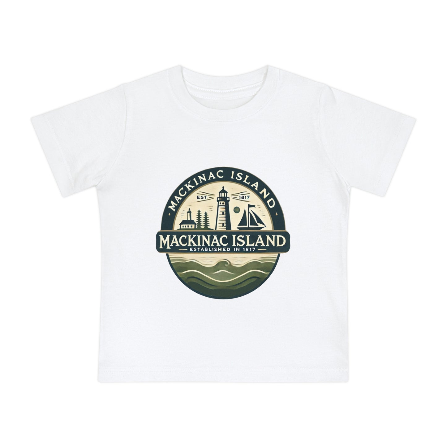 Vintage Mackinac Island Unisex Baby Short Sleeve T-Shirt