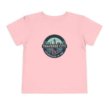 Vintage Traverse City Unisex Toddler Short Sleeve Tee