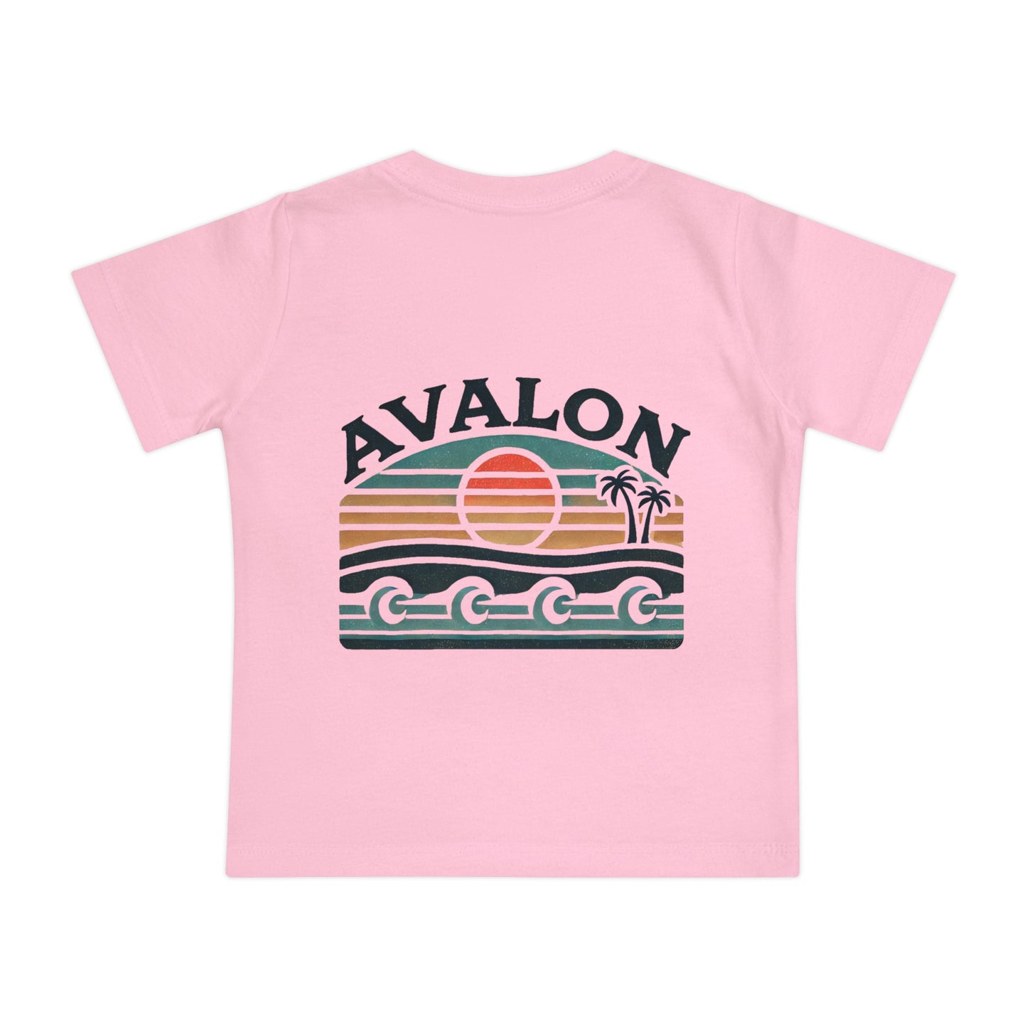 Retro Avalon Sunset Unisex Baby Short Sleeve T-Shirt