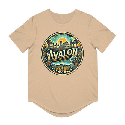 Elegant Avalon Men's Jersey Curved Hem Tee