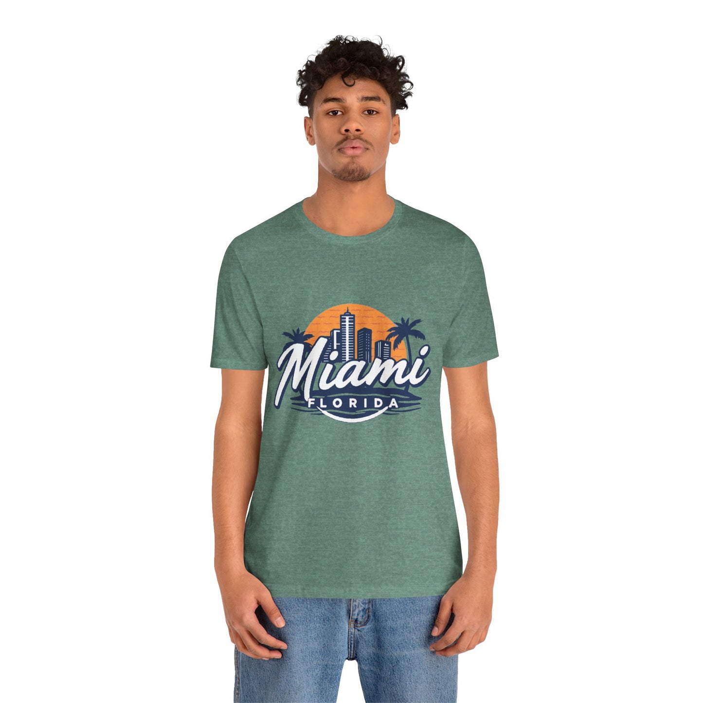 Retro Miami Unisex Jersey Short Sleeve Tee