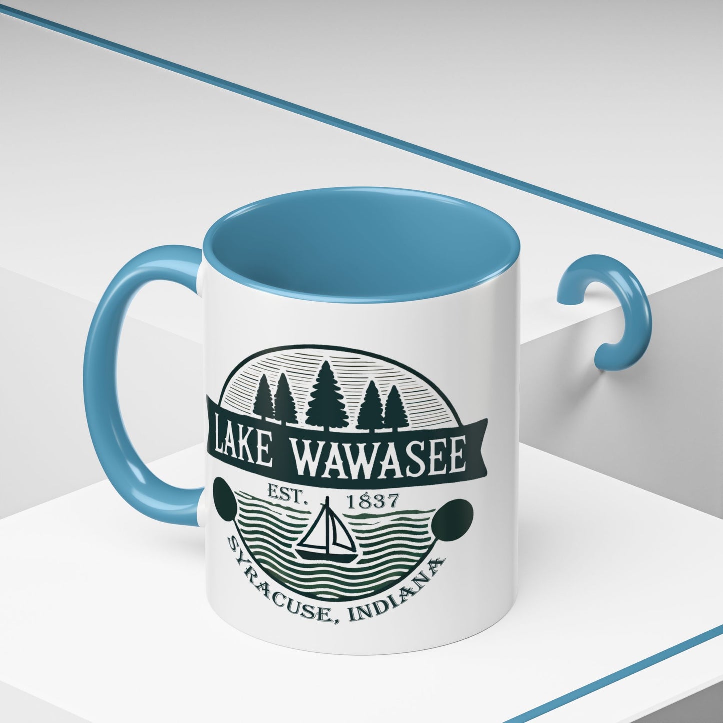 Vintage Lake Wawasee Accent Coffee Mug