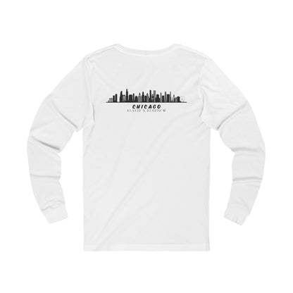 Latitudes Chicago Skyline Unisex Jersey Long Sleeve Tee