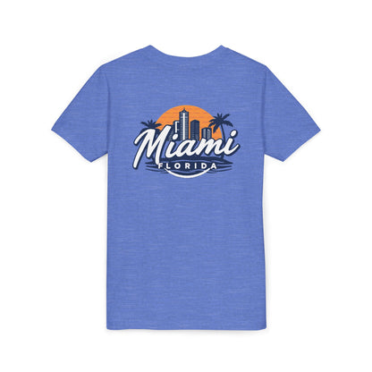 Retro Miami Unisex Youth Short Sleeve Tee