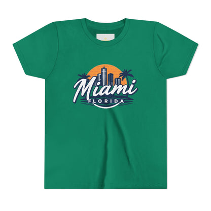 Retro Miami Unisex Youth Short Sleeve Tee