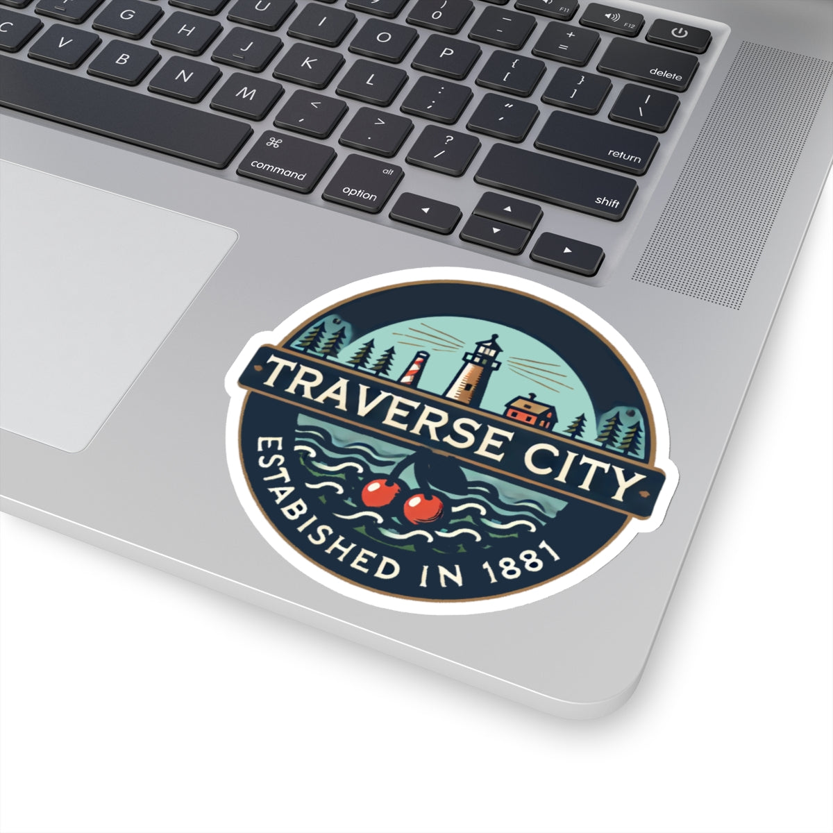 Vintage Traverse City Kiss-Cut Sticker