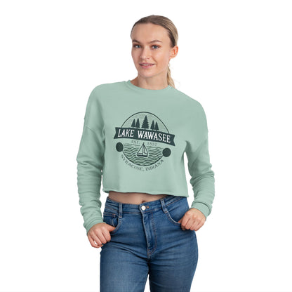 Vintage Lake Wawasee Women's Cropped Sweatshirt