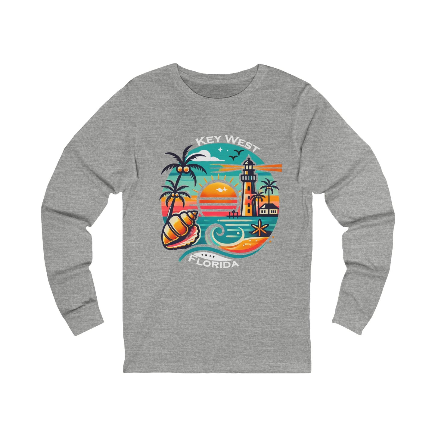 Vibrant Key West Unisex Jersey Long Sleeve Tee