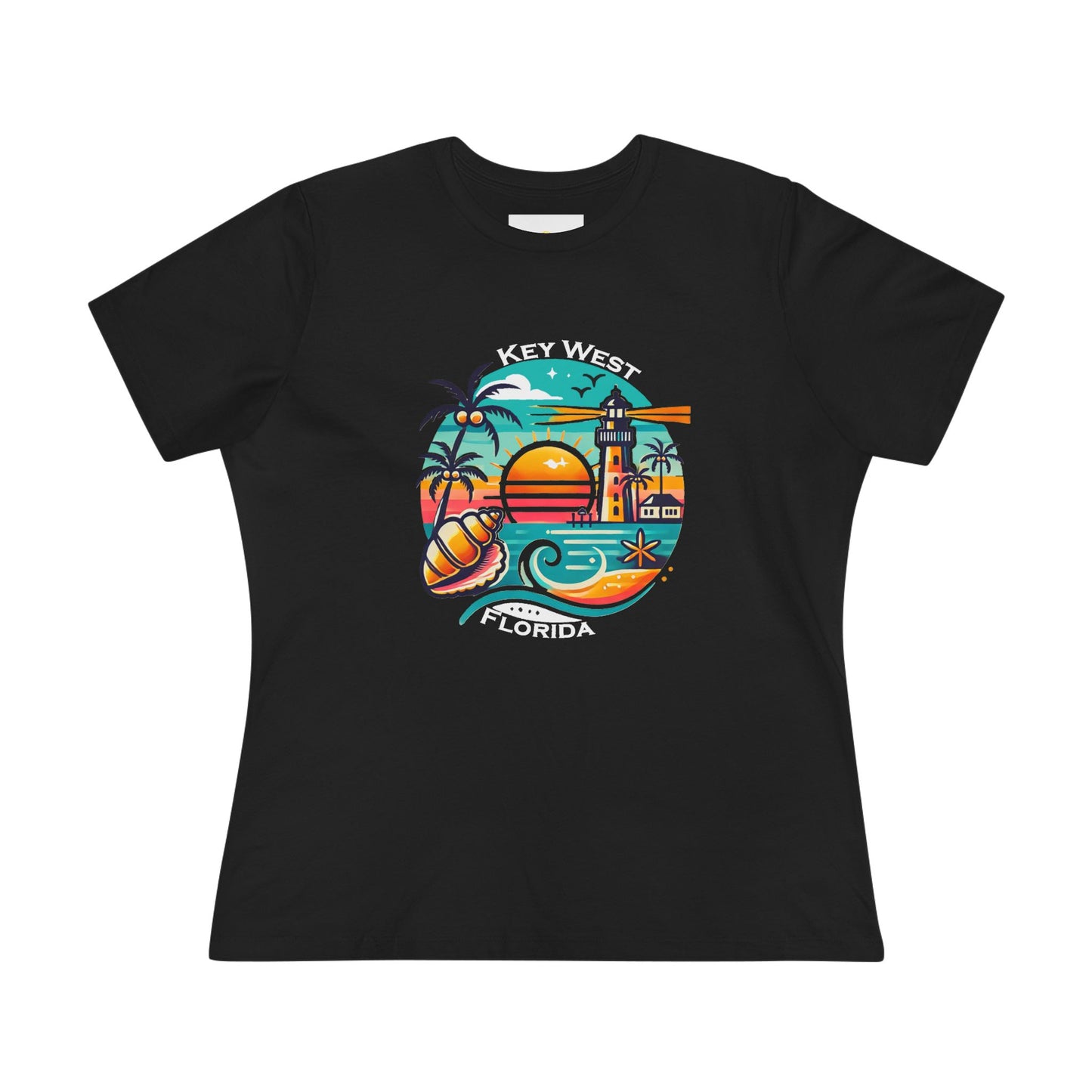 Vibrant Key West Women's Cotton Tee