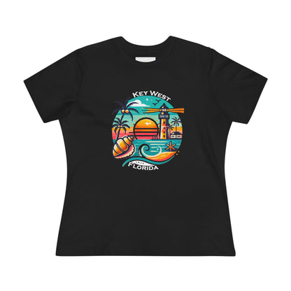 Vibrant Key West Women's Cotton Tee