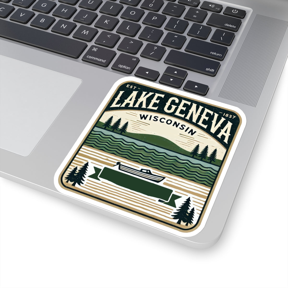 Vintage Lake Geneva Kiss-Cut Sticker