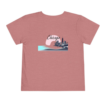 Elegant Chicago Skyline Unisex Toddler Short Sleeve Tee