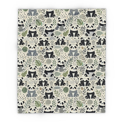 Happy Pandas Arctic Fleece Blanket