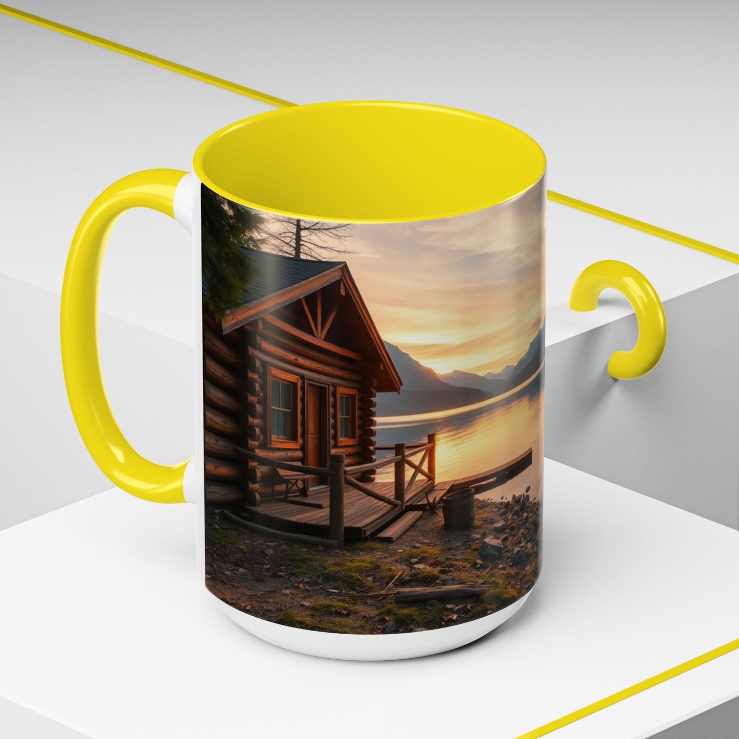 Lakeside Cabin Ceramic Coffee Mug