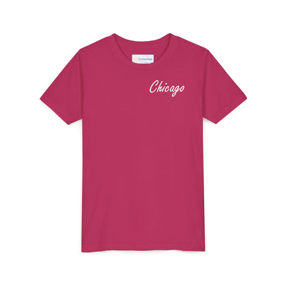 Elegant Chicago Skyline Unisex Youth Short Sleeve Tee