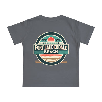 Vintage Fort Lauderdale Unisex Baby Short Sleeve T-Shirt