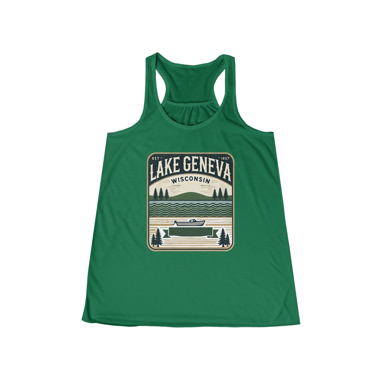 Vintage Lake Geneva Women's Flowy Racerback Tank