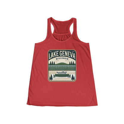 Vintage Lake Geneva Women's Flowy Racerback Tank