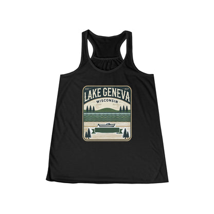 Vintage Lake Geneva Women's Flowy Racerback Tank