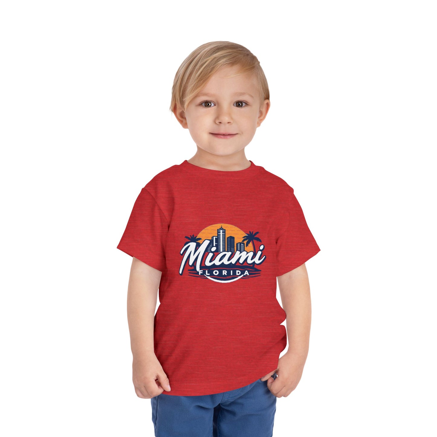 Retro Miami Unisex Toddler Short Sleeve Tee