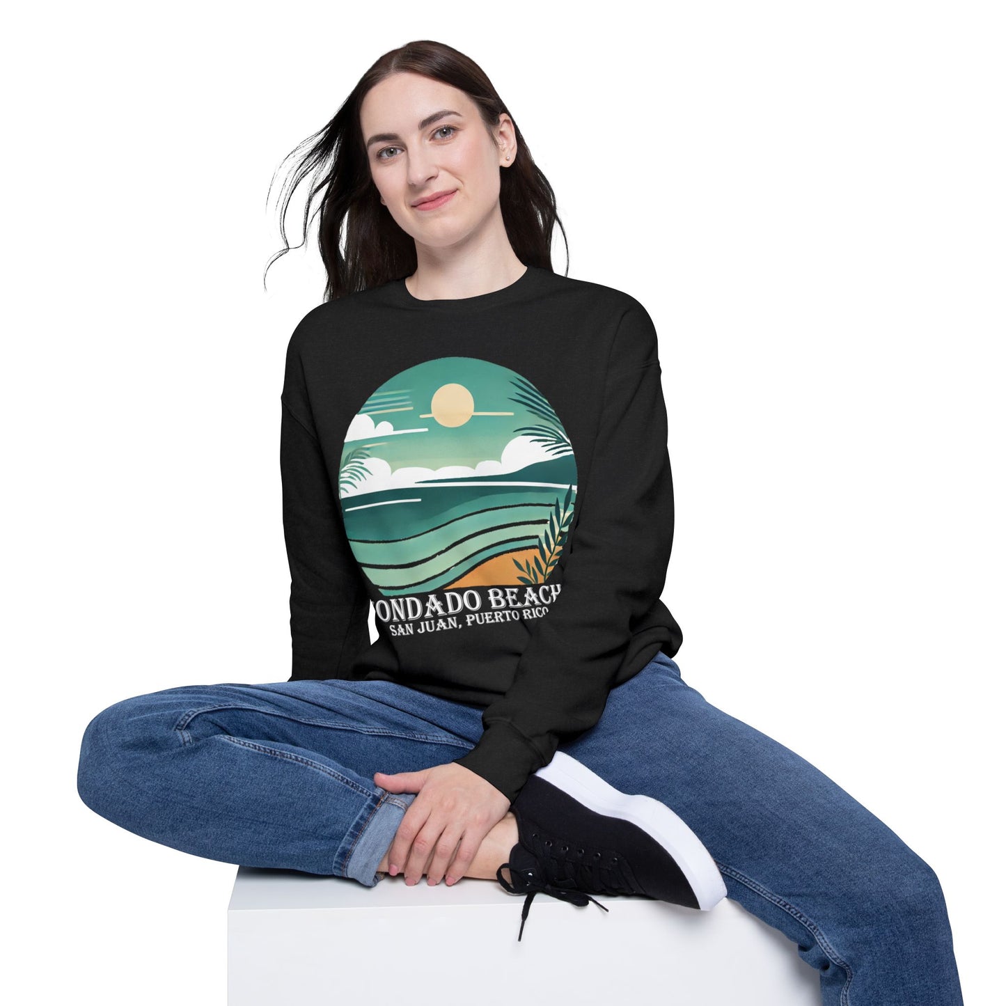 Coastal Vibes Condado Beach Unisex Drop Shoulder Sweatshirt