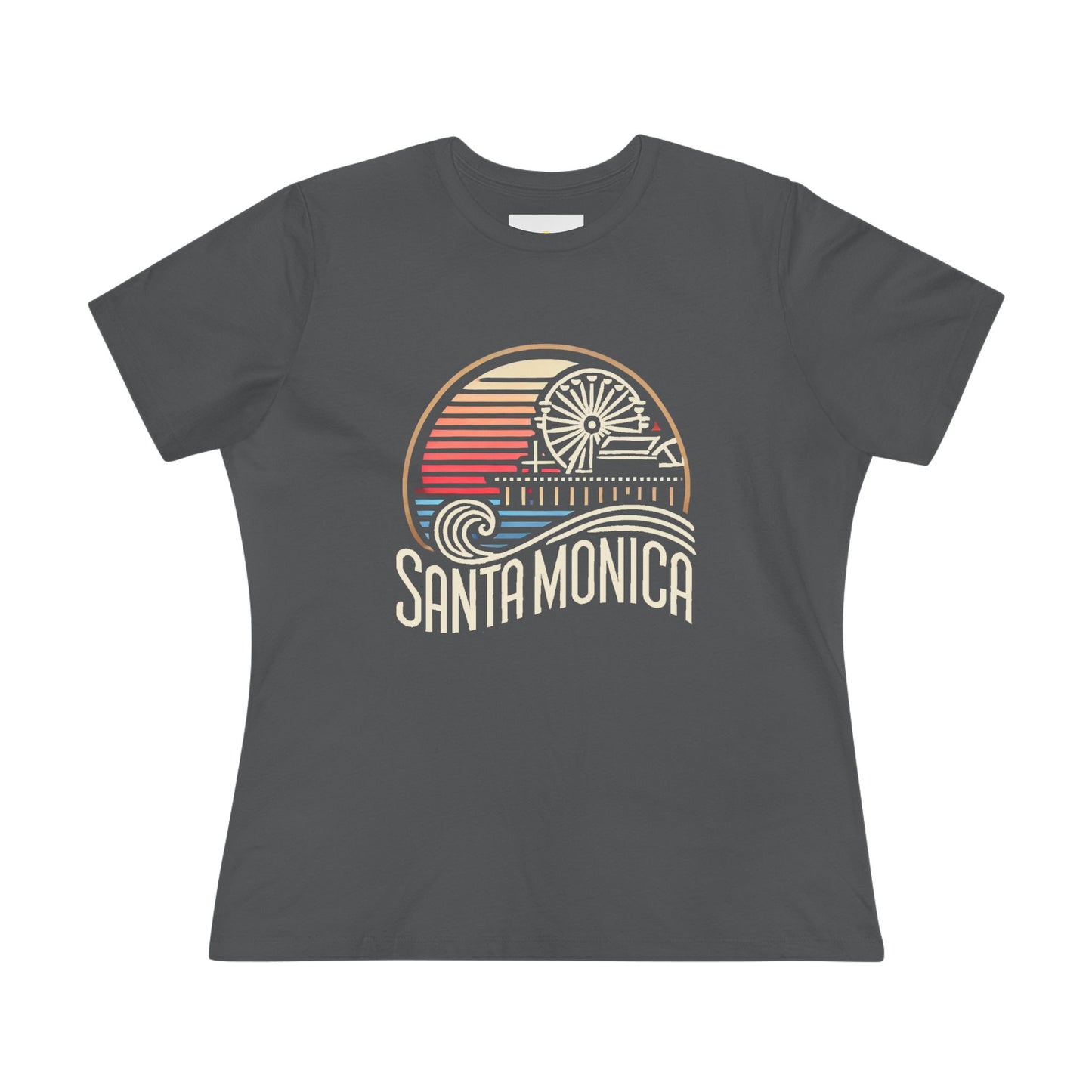 Vibrant Santa Monica Women's Cotton Tee