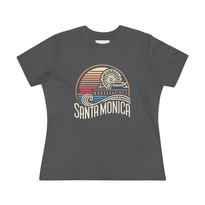 Vibrant Santa Monica Women's Cotton Tee