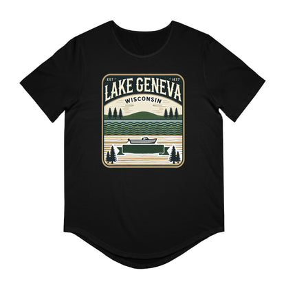 Vintage Lake Geneva Men's Jersey Curved Hem Tee