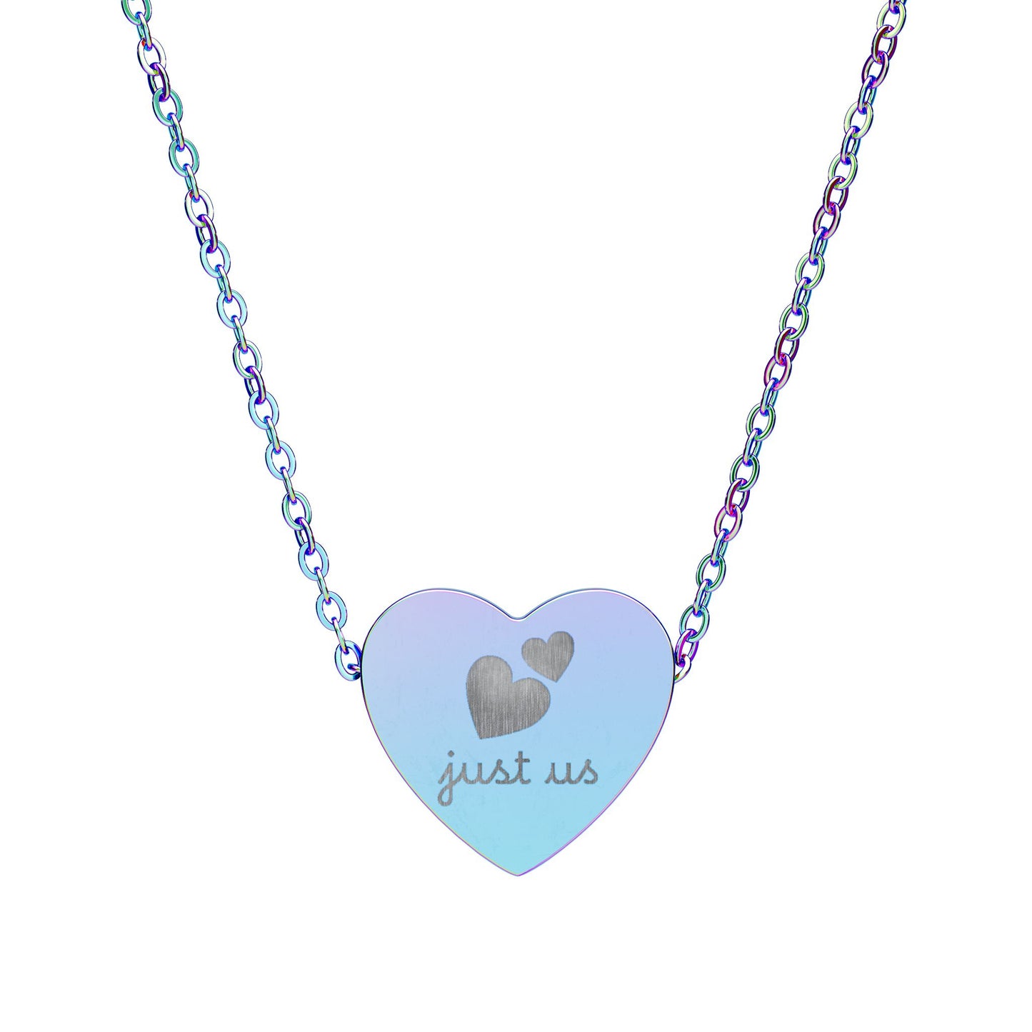 Just Us — Engraved Heart Necklace