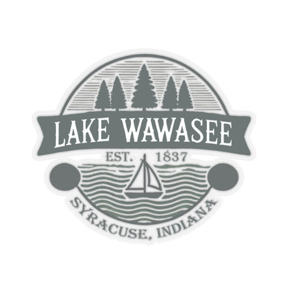 Vintage Lake Wawasee Kiss-Cut Sticker