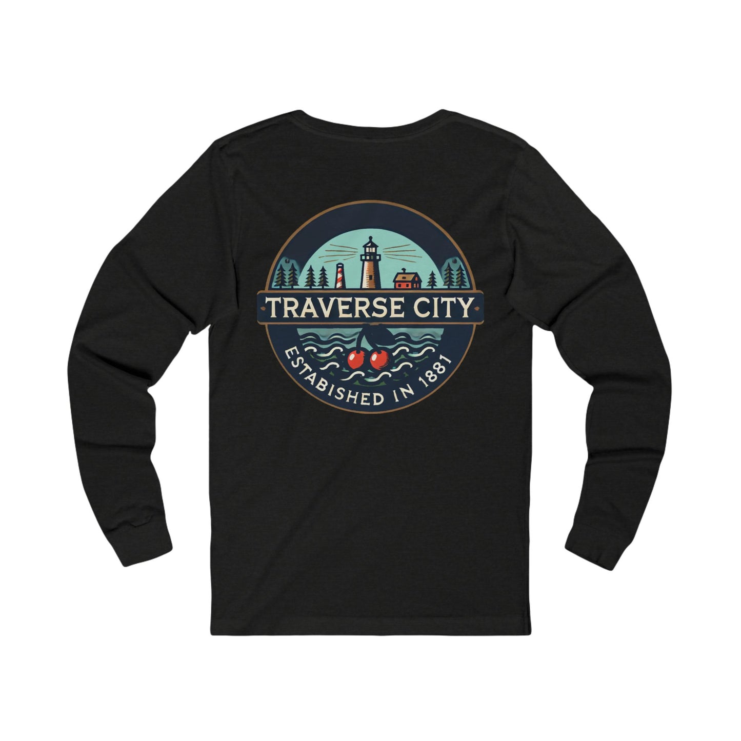 Vintage Traverse City Unisex Jersey Long Sleeve Tee
