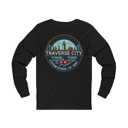 Vintage Traverse City Unisex Jersey Long Sleeve Tee