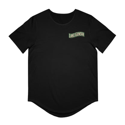 Retro Lake Geneva Men's Jersey Curved Hem Tee