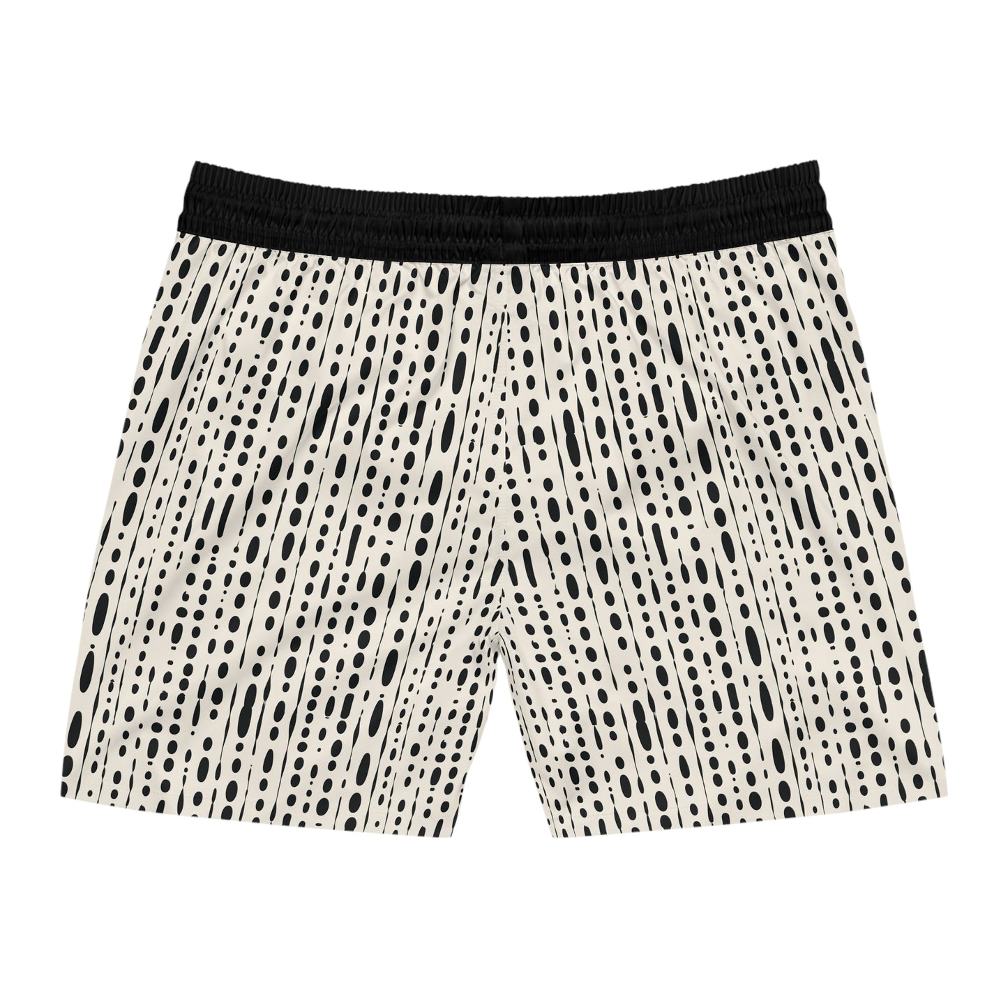Black Ink Blot Men's Mid-Length Swim Shorts