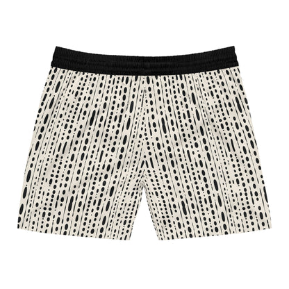 Black Ink Blot Men's Mid-Length Swim Shorts