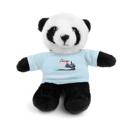 Elegant Chicago Skyline Stuffed Animals with Tee
