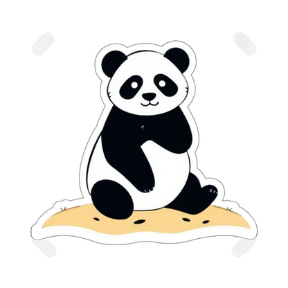 Beach Panda Kiss-Cut Sticker