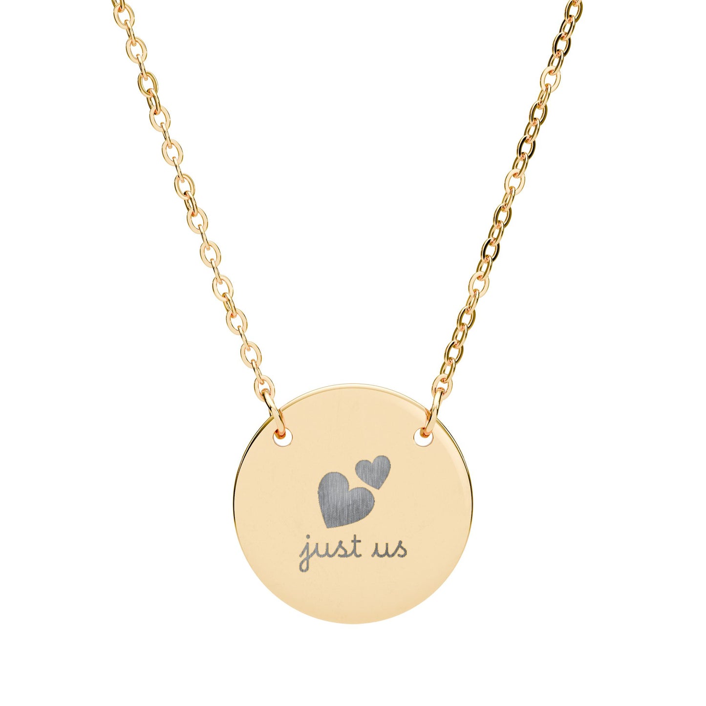 Just Us — Engraved Circle Necklace
